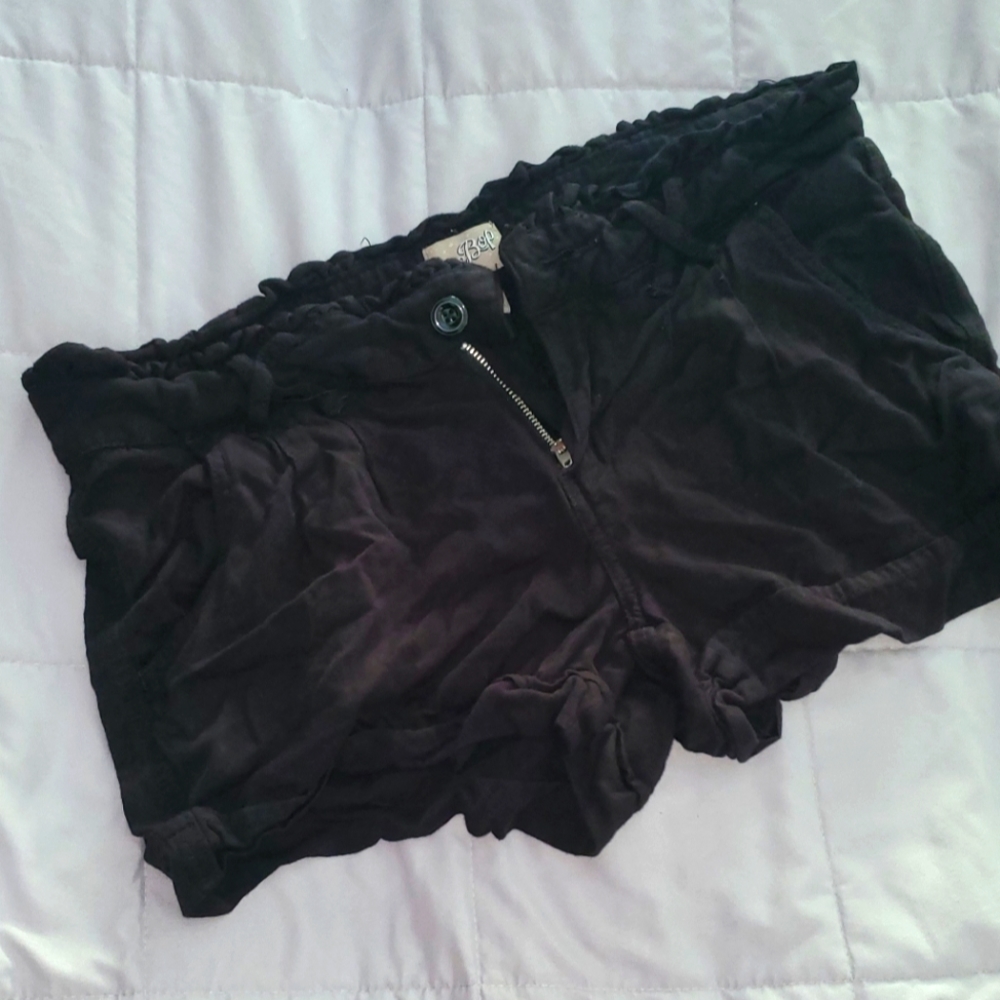Black low rise shorts